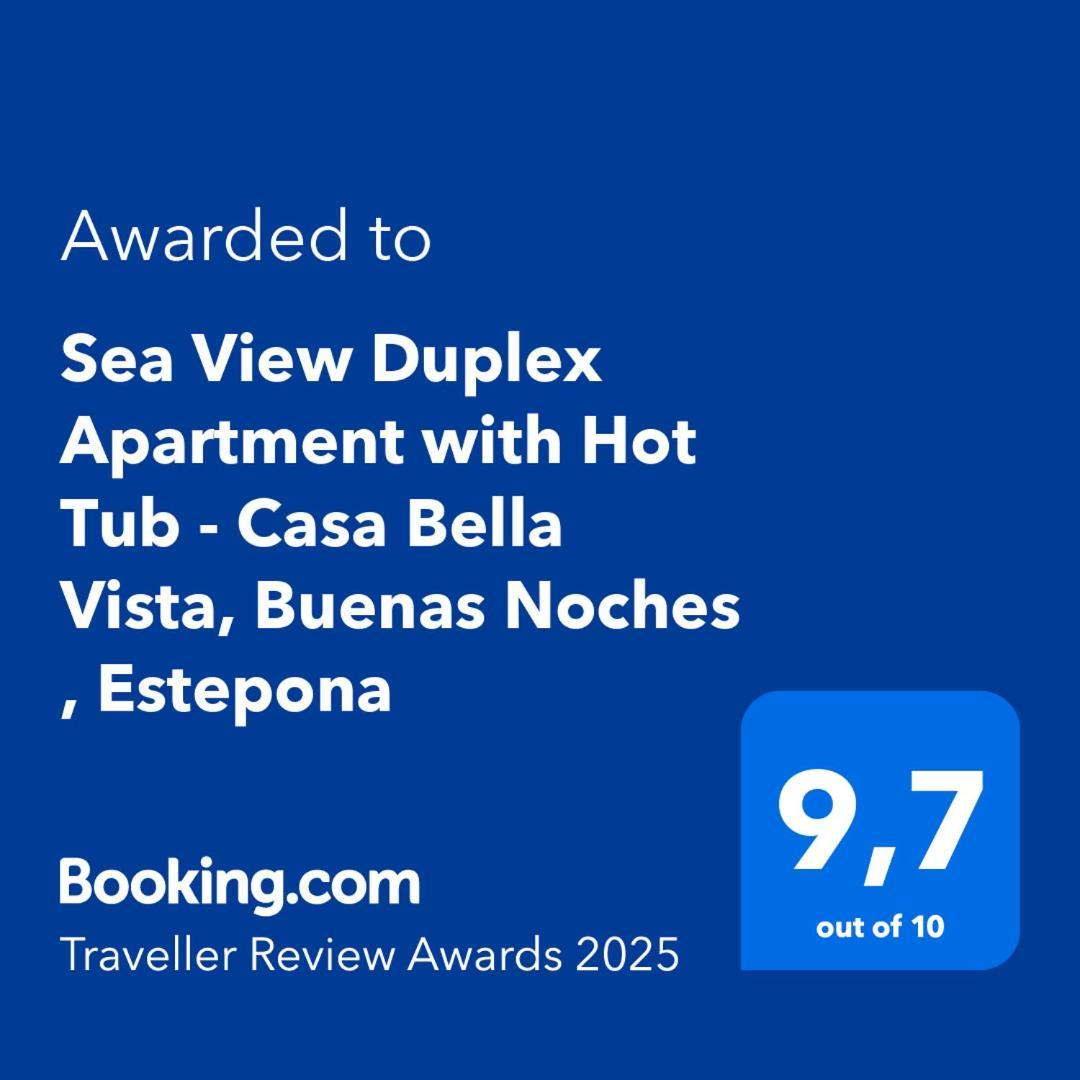 Sea View Penthouse Apartment With Hot Tub - Casa Bella Vista, Buenas Noches , Estepona Exteriör bild